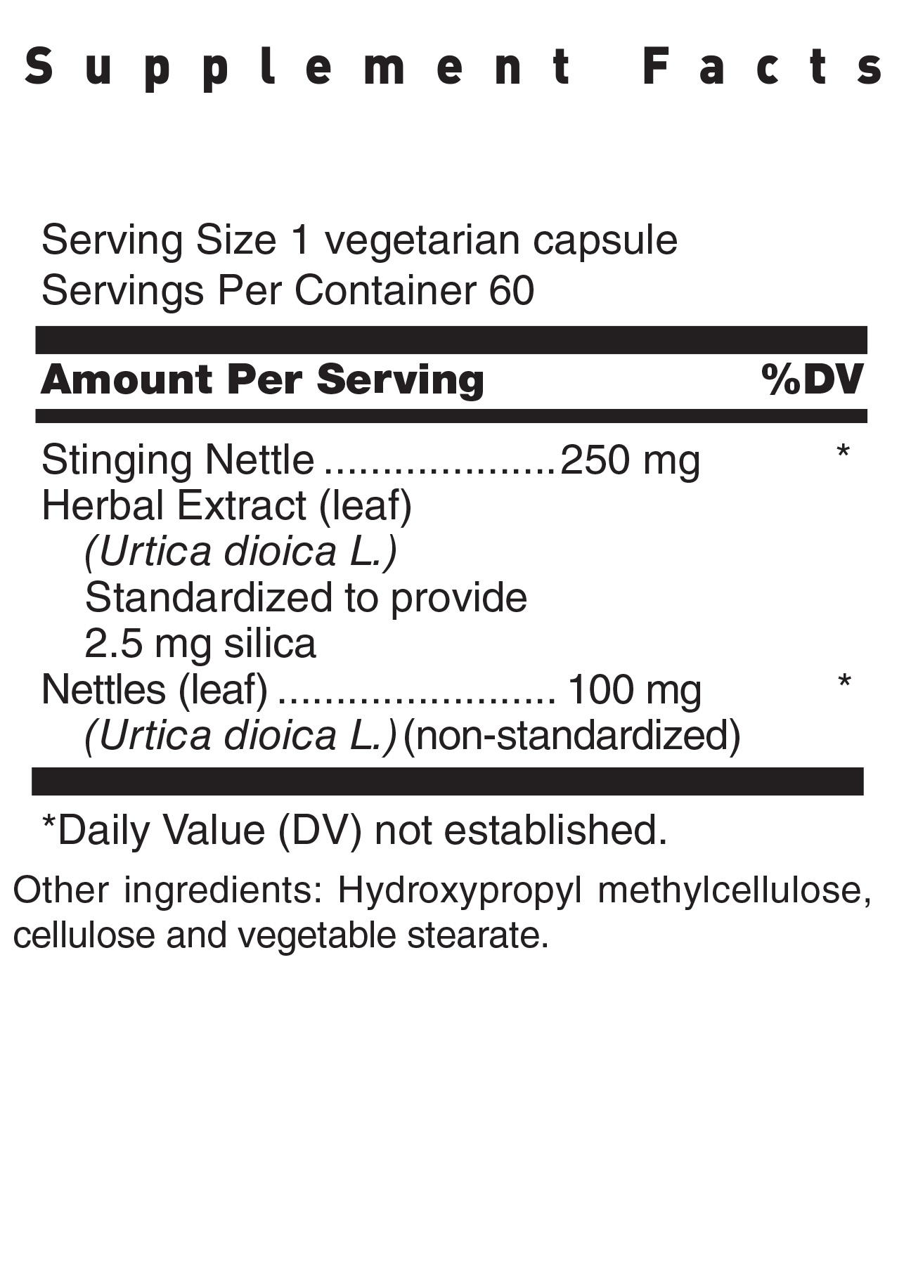 True Nettles serving label
