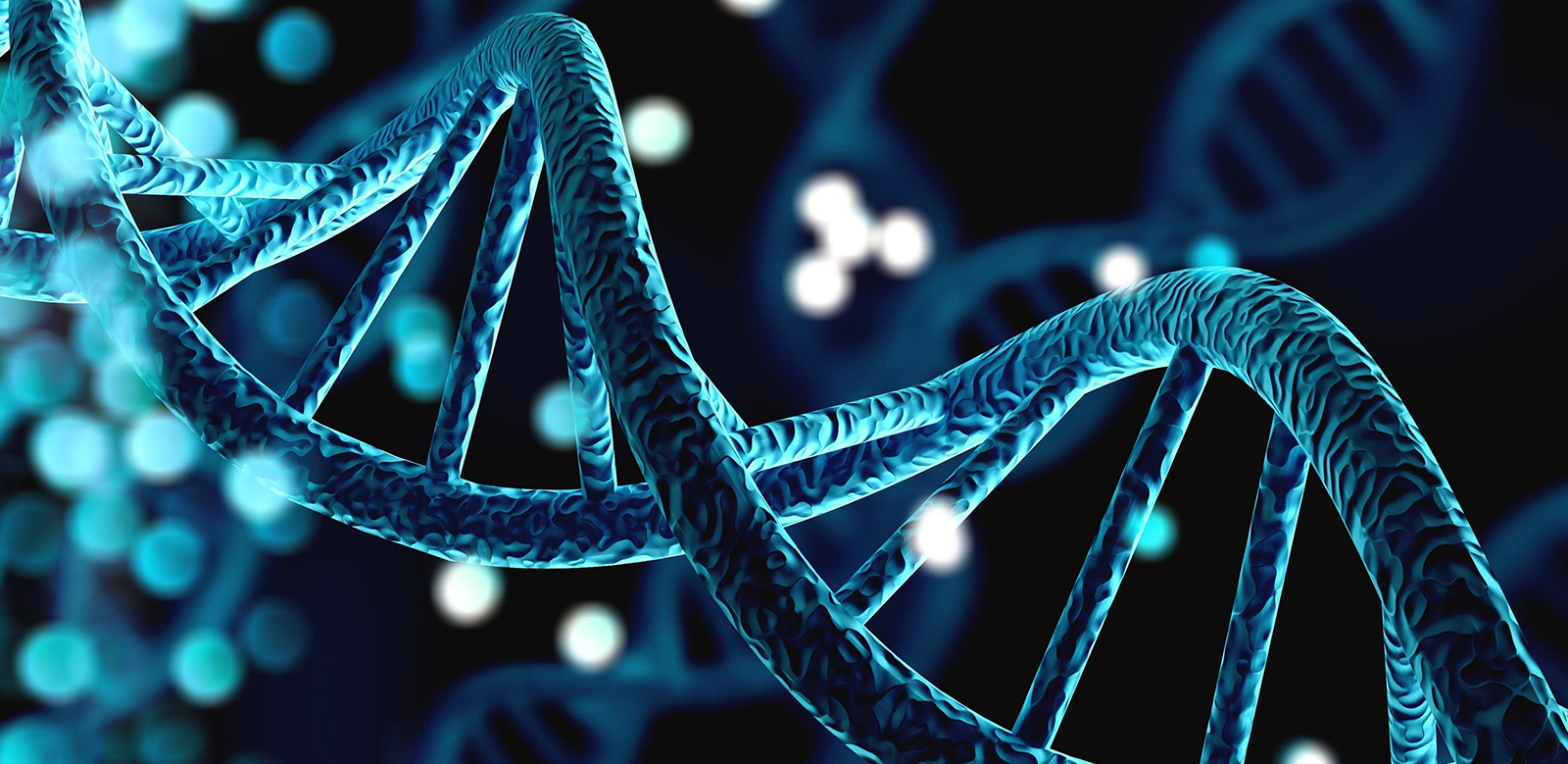 Blue DNA strand