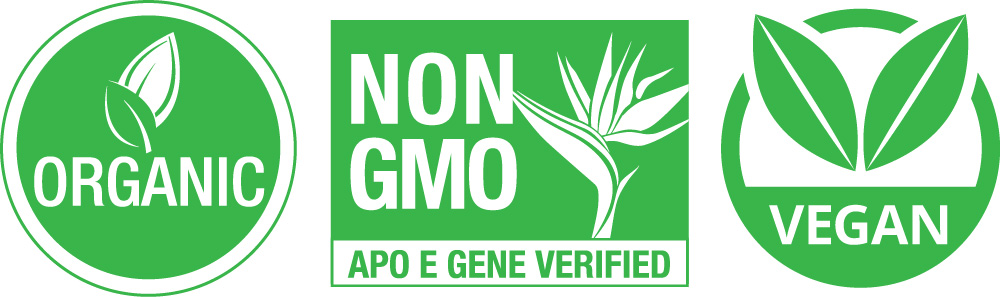 apoe verified organic nongmo vegan
