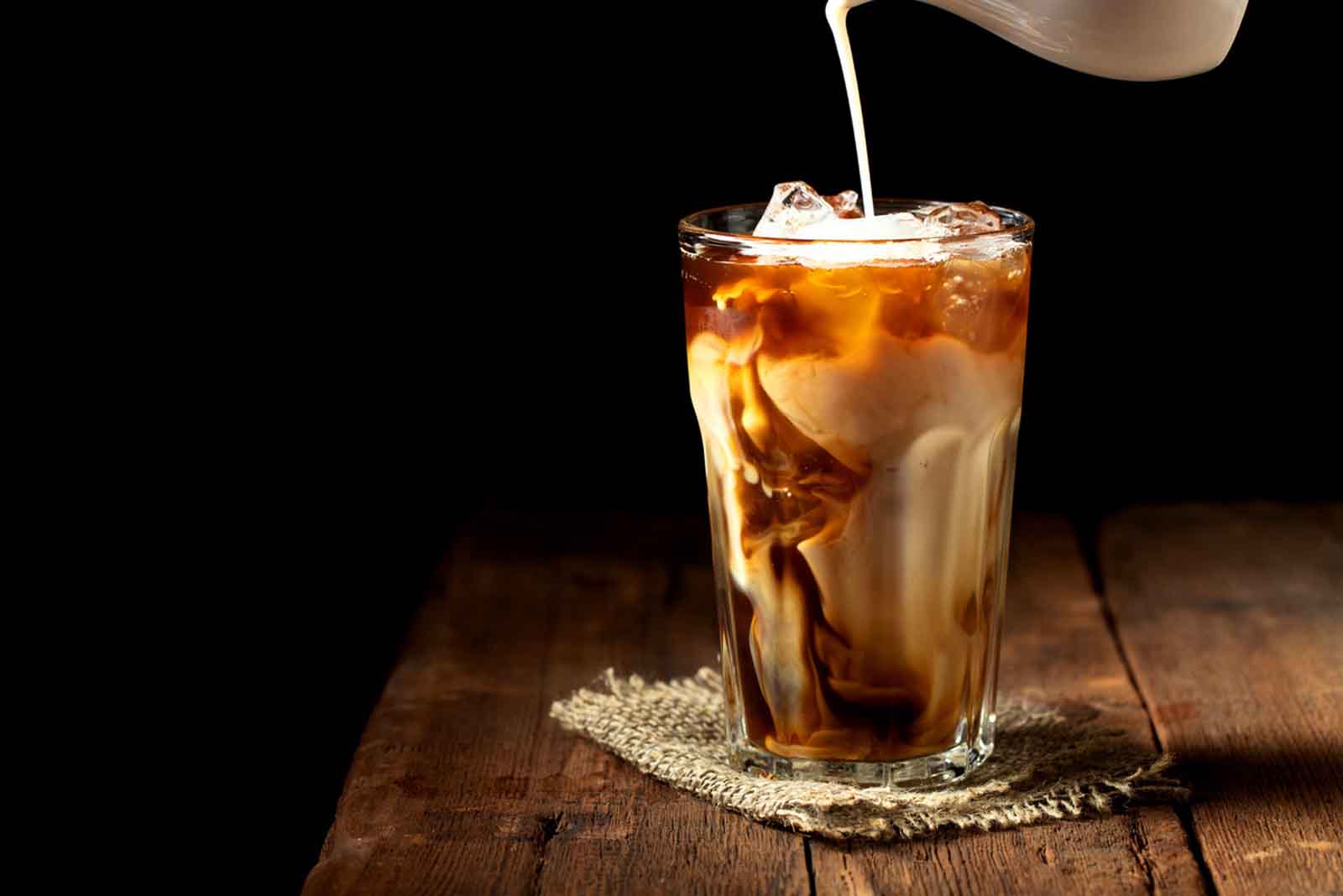 cold brew coffee with cream